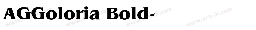 AGGoloria Bold字体转换